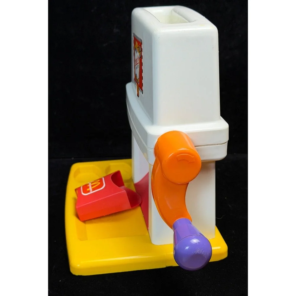 Vintage McDonalds French Fry Maker Toy Set: Manual Crank Kitchen Play 90s